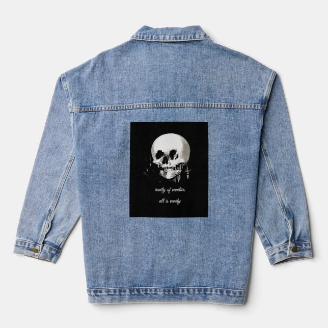 Vanity of Vanities All Is Vanity Ecclesiastes  Denim Jacket (Back)
