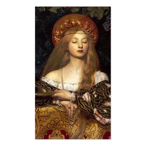 Vanity-Pre-Raphaelite woman social calling card Pack Of Standard ...