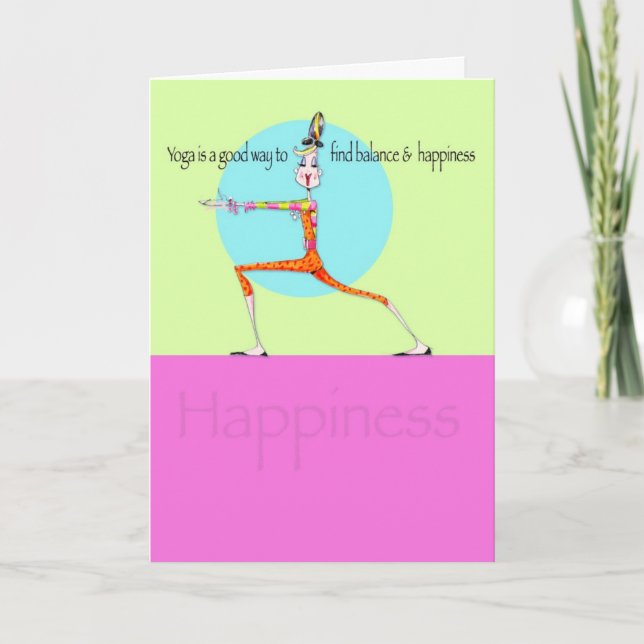 Vanity Yoga Happiness card (Front)