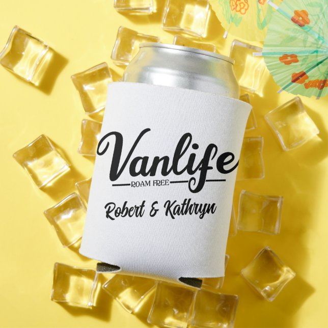 "VanLife" Personalised  Can Cooler (In Situ Summer)