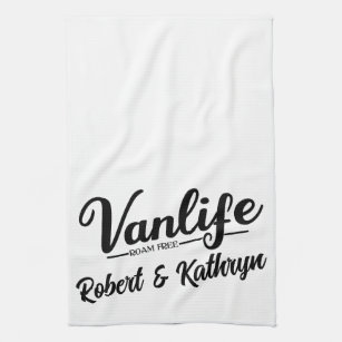 "VanLife" Personalised  Tea Towel