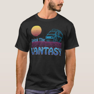 Vanlife Retro Living The Vantasy Blue Camper Van S T-Shirt