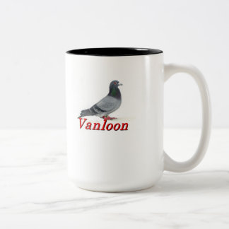 Vanloon Racing Pigeons Two-Tone Coffee Mug