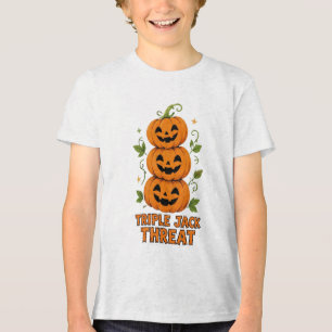 VANOSTÈ Triple Jack Threat Pumpkin Graphic Tri-Blend Shirt