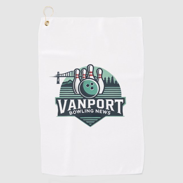 VanPort Bowling News Golf Town Northwest Design Golf Towel (Front)