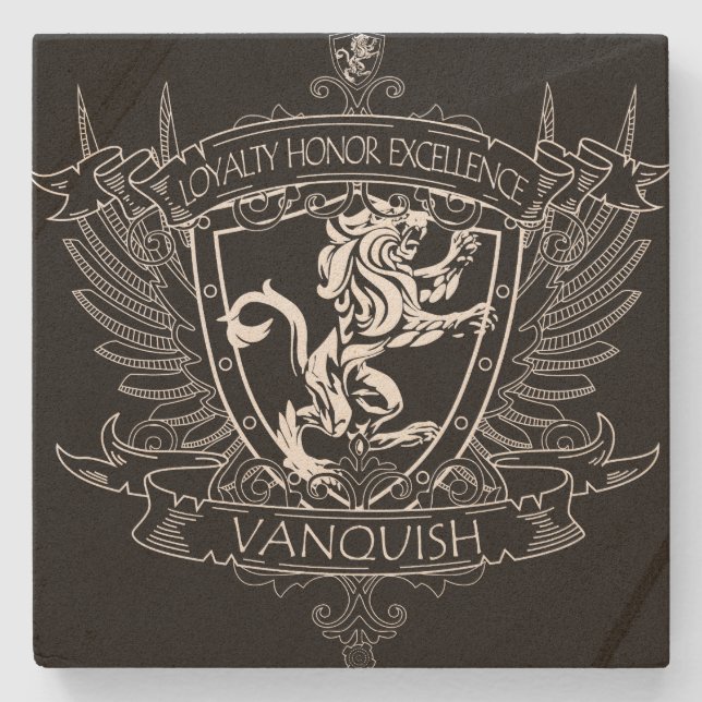 Vanquish Coat of Arms Coaster (Front)