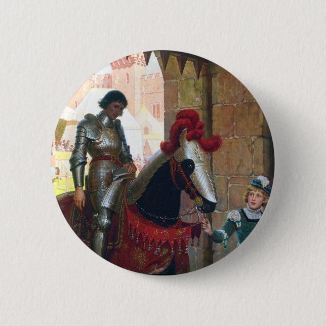 Vanquished, by Edmund Blair Leighton 6 Cm Round Badge (Front)