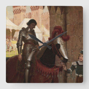 “Vanquished” by Edmund Blair Leighton Square Wall Clock