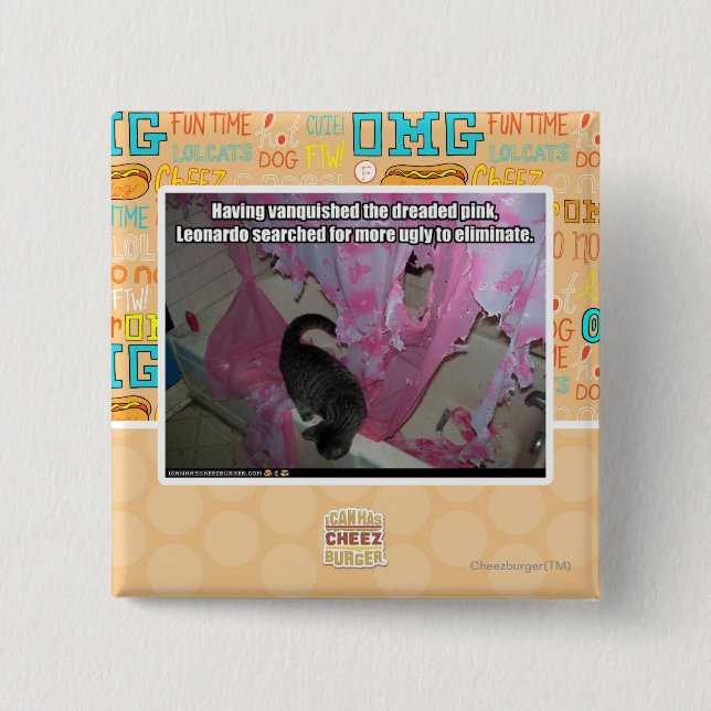 Vanquished the dreaded pink 15 cm square badge (Front)