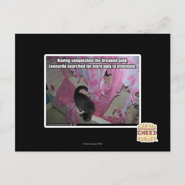 Vanquished the dreaded pink postcard (Front)