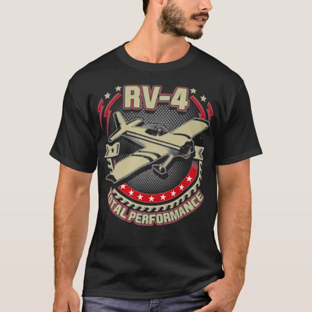 Vans Aircraft RV 4 Aircraft Chest Image T-Shirt (Front)