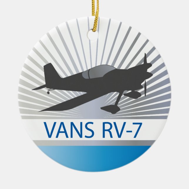 Vans RV-7 Aeroplane Ceramic Tree Decoration (Front)