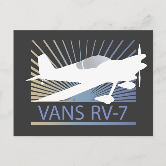 Vans RV-7 Aeroplane Postcard (Front)