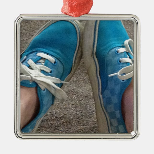 vans shoes blue metal tree decoration (Front)
