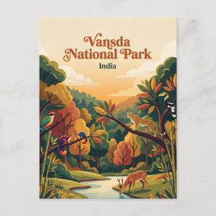 Vansda National Park India Postcard
