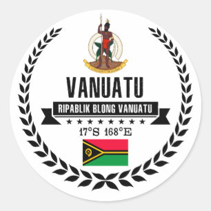 Vanuatu Classic Round Sticker