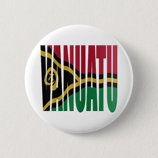 Vanuatu flag 6 cm round badge (Front)