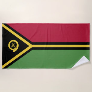 Vanuatu flag beach towel