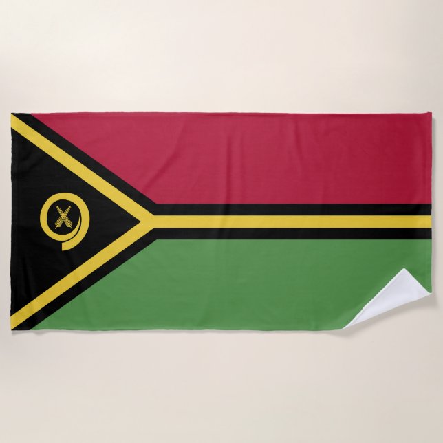 Vanuatu flag beach towel (Front)