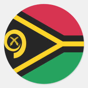 Vanuatu Flag Classic Round Sticker