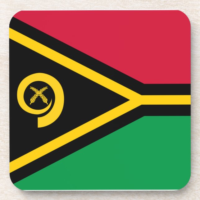 Vanuatu Flag Coaster (Front)