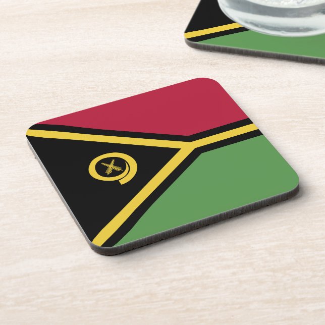 Vanuatu flag coaster (Left Side)