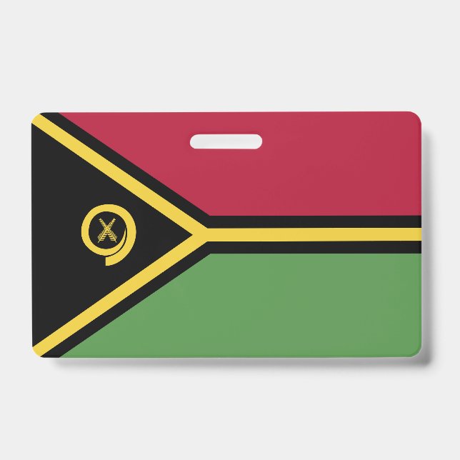 Vanuatu flag ID badge (Front)