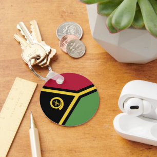 Vanuatu flag key ring