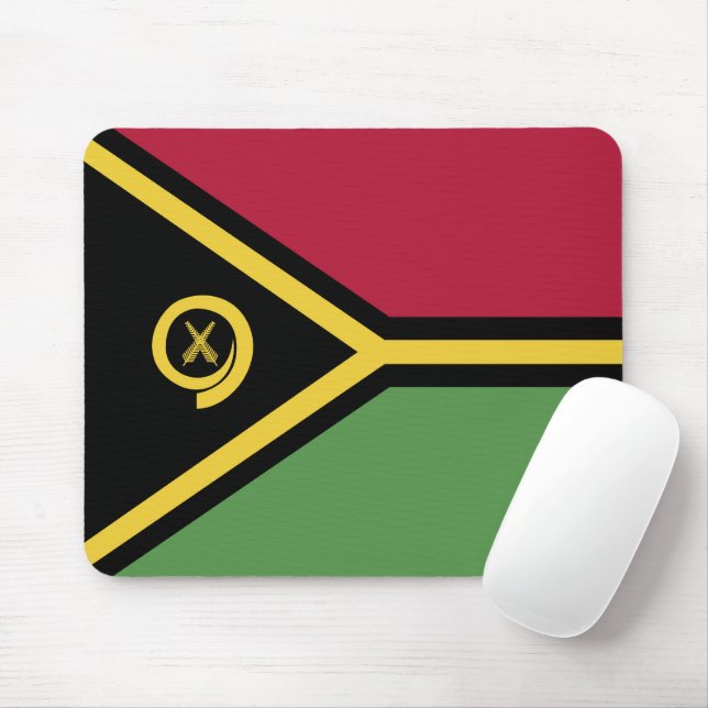 Vanuatu flag mouse mat (With Mouse)