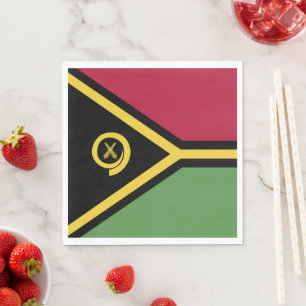 Vanuatu flag napkin