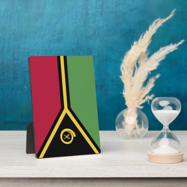 Vanuatu flag plaque (Side)