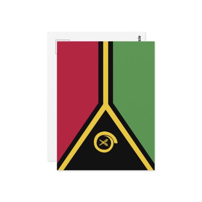 Vanuatu flag postcard (Front/Back In Situ)