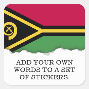 Vanuatu Flag Square Sticker