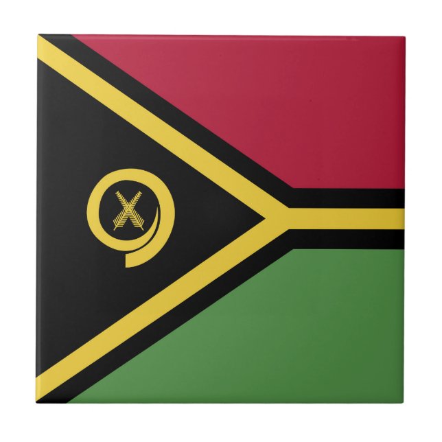 Vanuatu flag tile (Front)