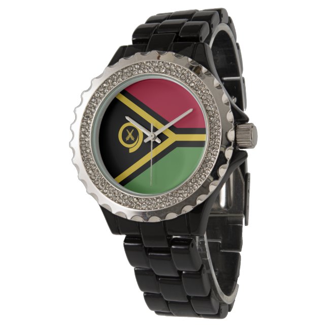 Vanuatu flag watch (Angled)
