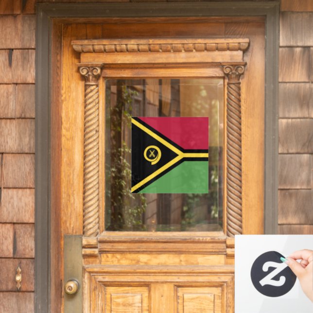 Vanuatu flag window cling (Home Door)