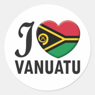 Vanuatu Love Classic Round Sticker