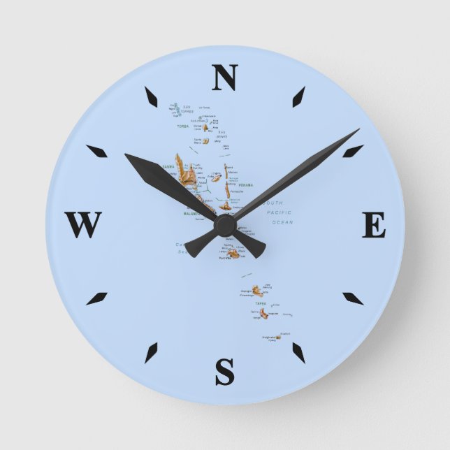 Vanuatu Map Clock (Front)