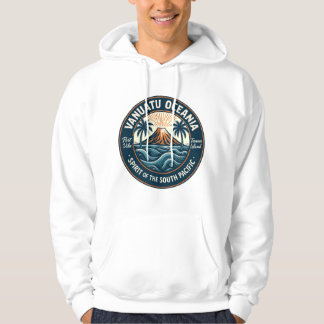 Vanuatu Oceania Badge, Tropical Emblem Volcano Hoodie