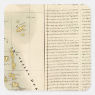 Vanuatu Oceania no 39 Square Sticker