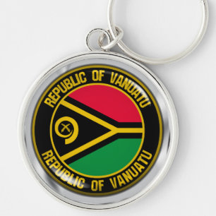 Vanuatu Round Emblem Key Ring