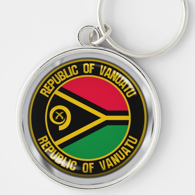 Vanuatu Round Emblem Key Ring (Front)