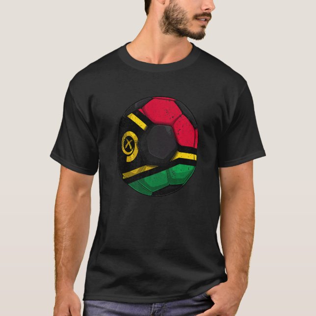 Vanuatu Soccer Vanuatu Flag Boys Mens Kids T-Shirt (Front)
