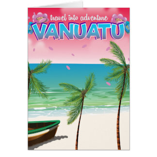Vanuatu "travel into adventure" travel poster.