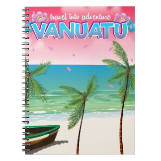 Vanuatu "travel into adventure" travel poster. notebook
