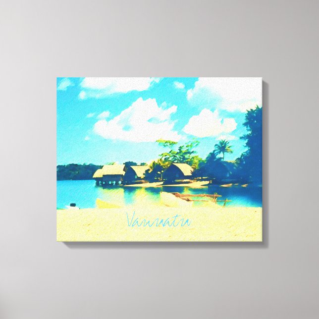 Vanuatu tropical island paradise travel canvas print (Front)