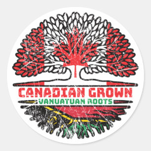 Vanuatu Vanuatuan Vanuan Canadian Canada Tree Classic Round Sticker