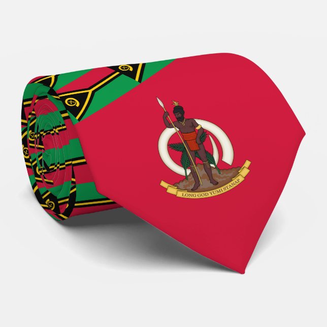Vanuatuan Flag & Coat of Arms, Flag of Vanuatu Tie (Rolled)
