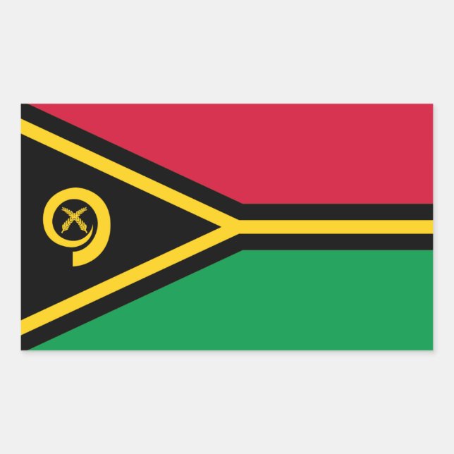 Vanuatuan Flag, Flag of Vanuatu Rectangular Sticker (Front)