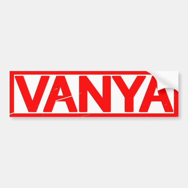 Vanya Stamp Bumper Sticker (Front)